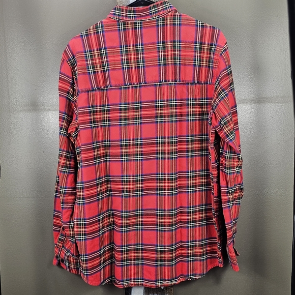 Divided By H&M Multi Color Long Sleeve Button Down Flannel Shirt Size Medium - Picture 7 of 12